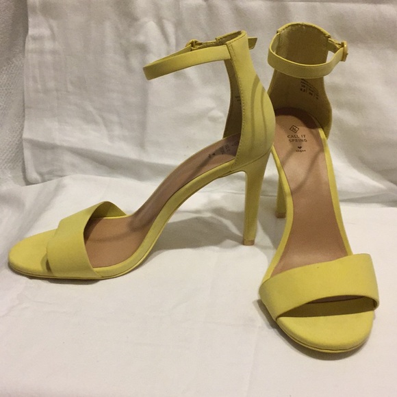 Yellow Ankle Strap Heel Sandal - Picture 2 of 5